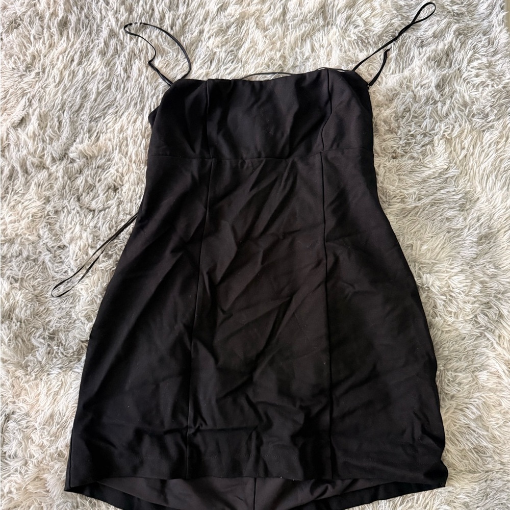 Abercrombie & Fitch Black Mini Dress with Spaghetti Straps